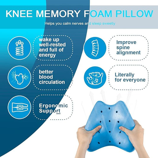 Knee & Leg Pillows Foam Support Pillow for Sleeping for Back Pain,Leg Pillow for Sleeping On Side, Memory Foam Cushion Knee Support Pillows,Pregnancy Pillow Removable and Washable Cover