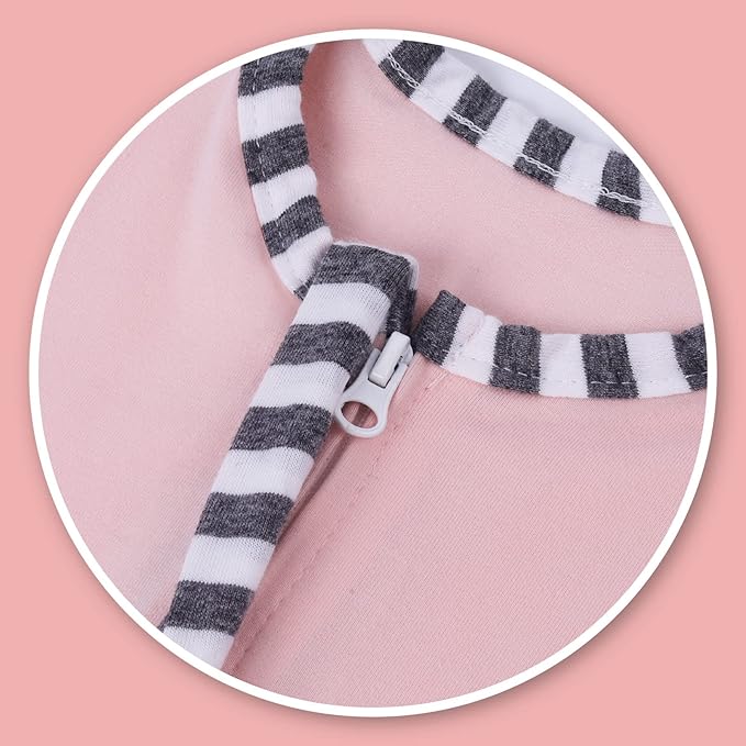 Baby Blanket Sack with Arms Free Design,Transition to Arms Free Wearable for Newborn Girl and Boy, Large 6-9Months, Pink Color