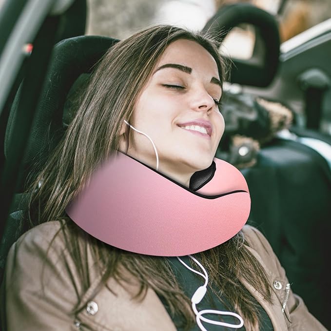 Travel Pillow Neck Pillow 2024, Memory Foam Neck Pillow Airplane, 360° Travel Neck Pillow Soft Neck Pillow for Traveling, Portable Travel Pillows for Airplanes Offices and Cars