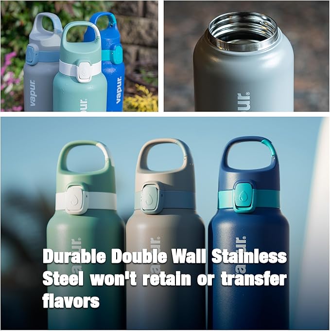 Vapur Chill Insulated BPA-Free reusable bottle with Lockable lid and EZ Flow spout