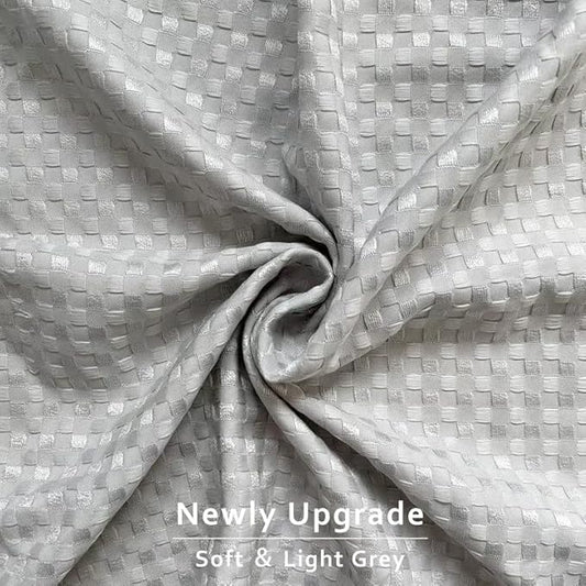 MIYE Pleated Waffle Weave Bed Skirt, Tailored Dust Ruffle 16 Inch Drop Easy Fit, Machine Washable (Light Grey, Queen - 16" Drop)