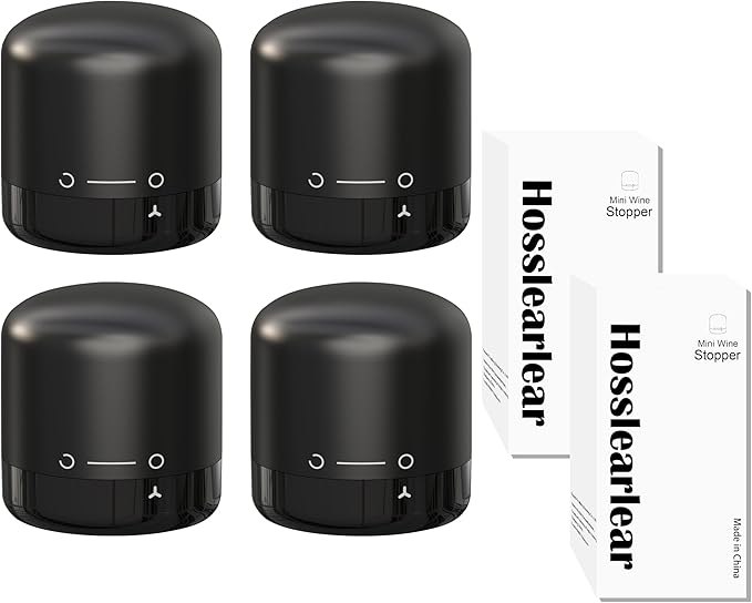 Wine Stoppers for Wine Bottles, Silicone Reusable Corks with Twist Lock, Leak Proof Wine Preserver Cute Wine Accessories - Set of 4