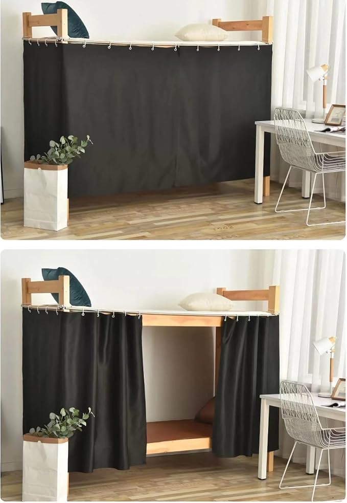 Dorm Home Solid Thicken Bunk Blackout Bed Curtains Cloth Bed Canopy Students Single Sleeper,1panel