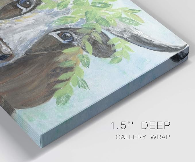 Renditions Gallery Canvas Animal Wall Art Modern Decorations Paintings Olive Crown Steer Abstract Glam Wild Longhorn Canvas Artwork Prints for Bedroom Office Kitchen - 32"x48" LT33