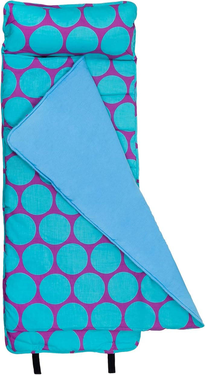 Wildkin Original Nap Mat with Reusable Pillow for Boys & Girls, Ideal for Sleepovers, Equipped with Hook & Loop Fastener, Made from Cotton Blend Materials - Nap Mat for Kids