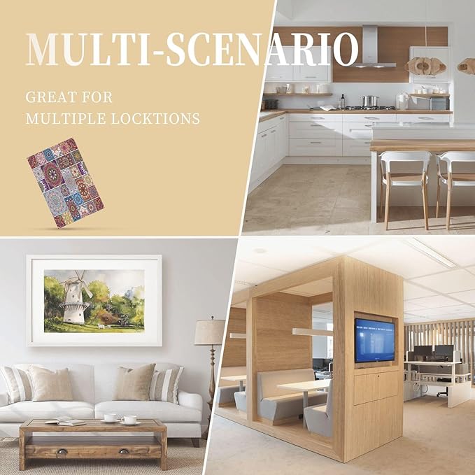 Morocco Talavera Mexican Tiles Printed Colroful Mandala 1 Gang Light Switch Covers No Device Wall Plate Decorative Blank Switchplate Electrical Faceplate for Kitchen Bathroom Bedroom Decor