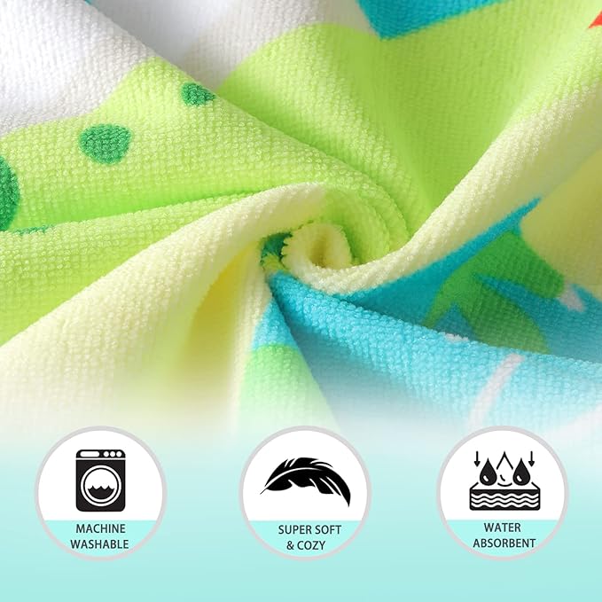 NovForth Kids Beach Towel for Boys Girls, Hooded Bath Towel Wrap, Toddler Pool Towel with Hood