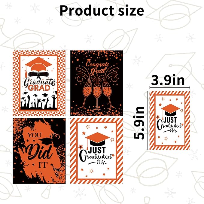 24Pcs Graduation Gift Wine Labels Congrats Grad Wine Bottle Stickers Graduation Party Waterproof Wine Bottle Decoration Cover for College Congrats Graduation Party Decorations, 4 Design