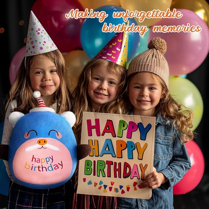 Pig Plush 13" Toy Pig Stuffed Animal Cute Birthday Whale Plushies Pillow Soft Plushie Doll Gifts for Kid Decor