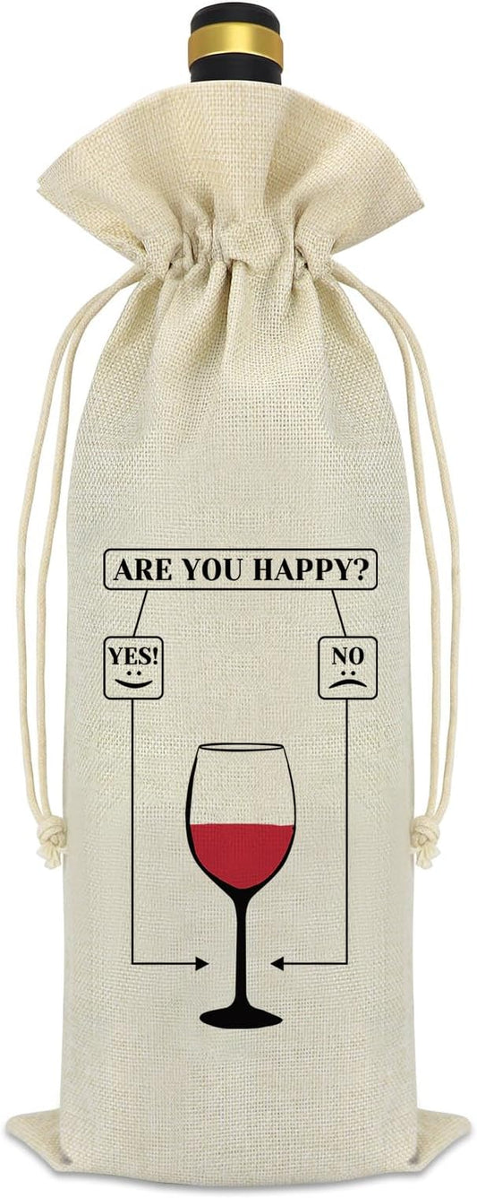 Wine Gift for Wine Lover Wine Bag Friends Friendship Gifts for Sister Bestie Coworker Leaving Gift Divorce Breakup Gifts Wedding Christmas Birthday Graduation Gift for Women Men Reusable Wine Gift Bag