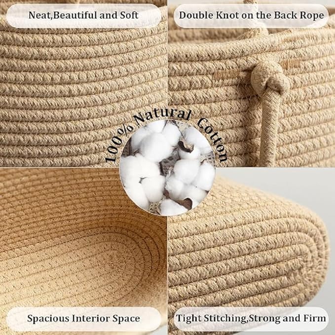 Over the Door Organizer, 3 Tier Hanging Wall Basket for a Stylish and Clutter-free Space, Ideal for Boho Room Decor and Nursery Decor