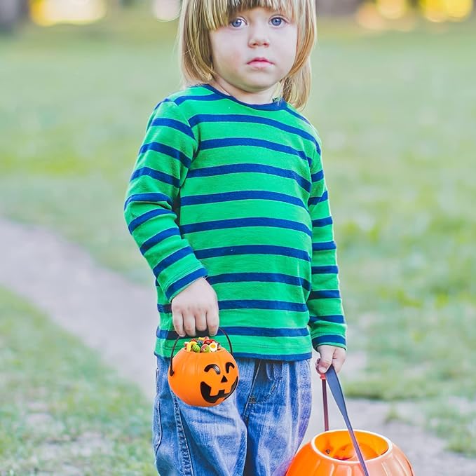 Toyvian Mini Halloween Portable Pumpkin Bucket, 20PCS 2.75 inches Small Halloween Pumpkin Candy Buckets Children Trick or Treat Bags
