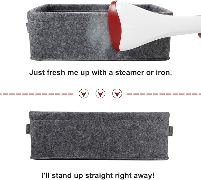 Small Storage Basket Modern Storage Baskets Felt Collapsible Baskets Storage Bins for Cellphone Earphone Chargers Cables Make Up Hair Supplies Fabric Drawers Storage Baskets Cute Storage Baskets