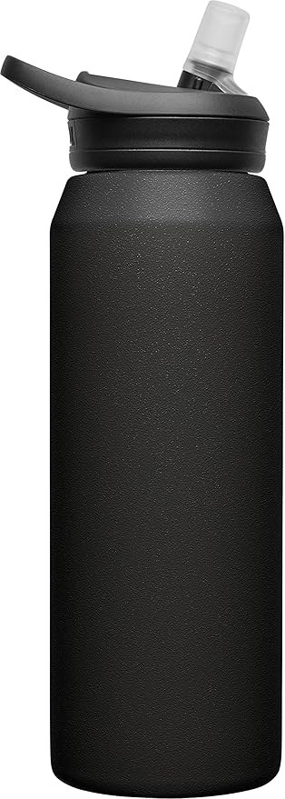 CamelBak eddy+ Water Bottle with Straw 32oz - Insulated Stainless Steel, Black