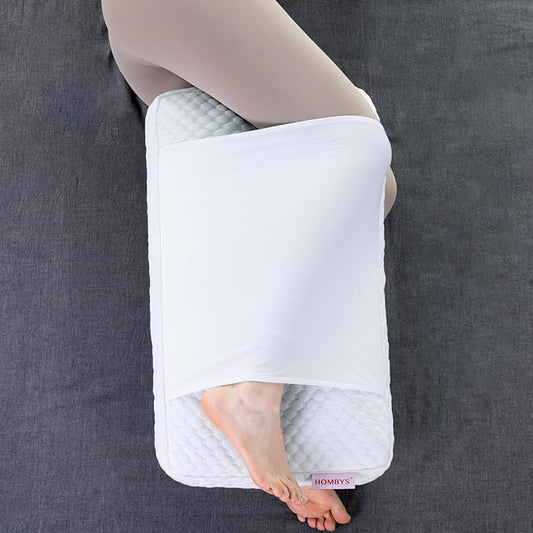 HOMBYS Between Leg Knee Pillow for Side Sleepers,Under Knee Pillow for Sleeping on Back,Down Alternative Between Leg Pillow for Sleeping,Spine Alignment,Lower Back Pain Relief,Pregnancy Support