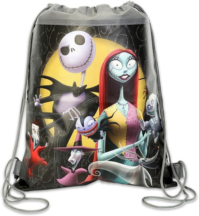 The Nightmare Before Christmas Nightmare Before Christmas Hooded Towel Travel Set for Kids - Bundle Bath Towel Poncho Plus Travel Bag, Stickers, More | Nightmare Before Christmas Bathroom Set