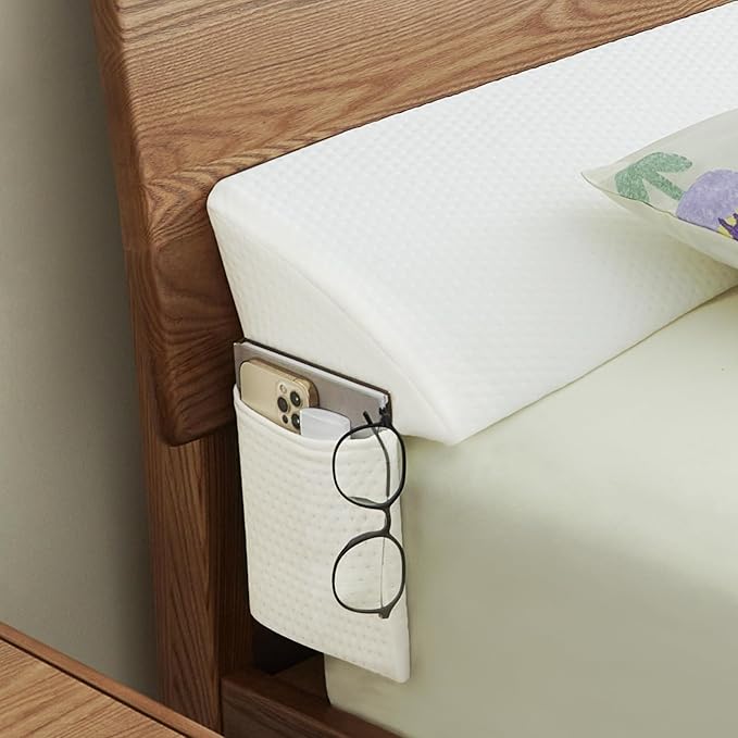 Bed Wedge Pillow for Headboard, Bed Gap Filler King of Headboard Pillow, Mattress Gap Filler Made with Triangle Pillow to Close The Gap (0-8") Between Headboard/Wall and Mattress (76"x8"x 6")