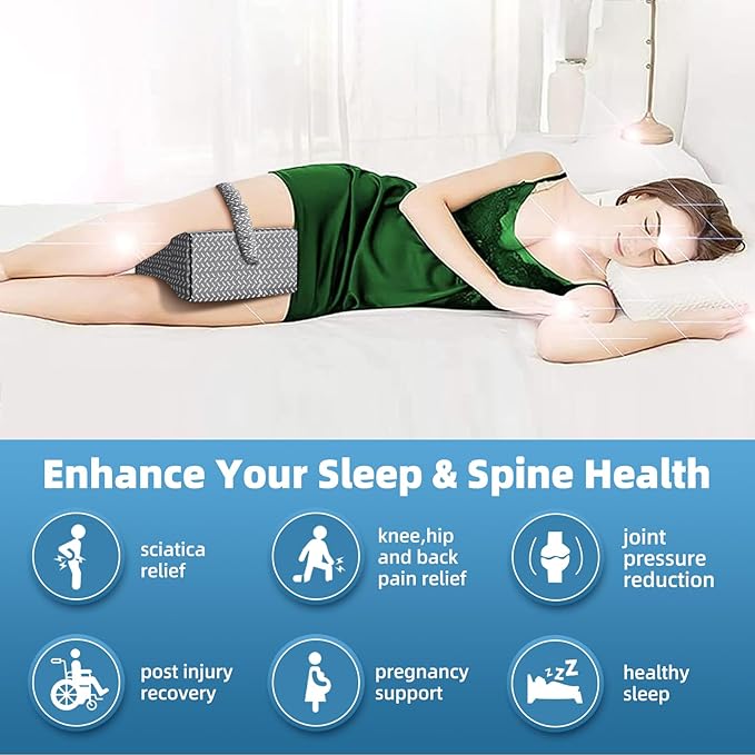 Knee Pillow,knee pillow for side sleepers,Leg Pillow,side sleeper leg pillow, Memory Foam Knee Pillow, Suitable for leg, back, knee pain, improve sleep quality
