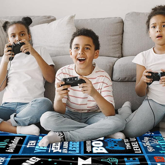 Gifts for 10 Year Old Boys, 10 Year Old Boy Birthday Gift, Kids Blanket 60 x 50 Inches Warm Flannel Boys Throw Blankets for Boys 10 Year Old Boy Gifts Ideas, 10 Year Old Boy Gifts