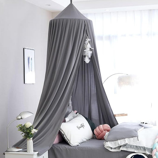 Upgrade Version of Canopy for Kids Bed, Extra Large Canopy for Girls Room Decoration Princess Castle Play Tent Hanging House, Dreamy Canopy for Children Room Reading Nook Canopies