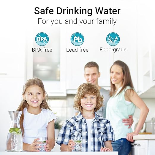 AQUA CREST Water Filter Replacement for All Waterdrop Pitchers, WD-PT-07, WD-PT-05, WD-PT-04, Reduces PFAS, Last Up to 3 Months or 200 Gallons (Pack of 3)