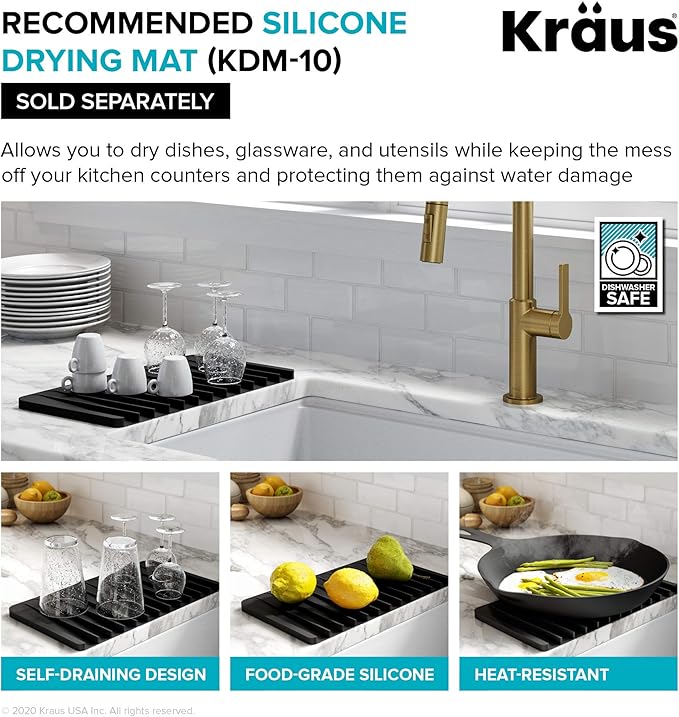 Kraus KWU210-57 Kore 2-Tier Workstation Undermount 16 Gauge Stainless Steel Single Bowl Kitchen Sink with 10 Piece Chef’s Kit of Accessories, 57 inch