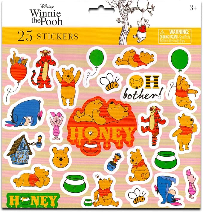 Winnie The Pooh Towels for Babies - Winnie The Pooh Towel Bundle includes Two Winnie The Pooh Hooded Towels, Create-A-Face Sticker Book, More | Winnie The Pooh Towel Set