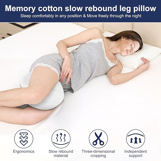 Memory Cotton Slow Rebound Beautiful Leg Pillow Clip Leg Pillow(White)
