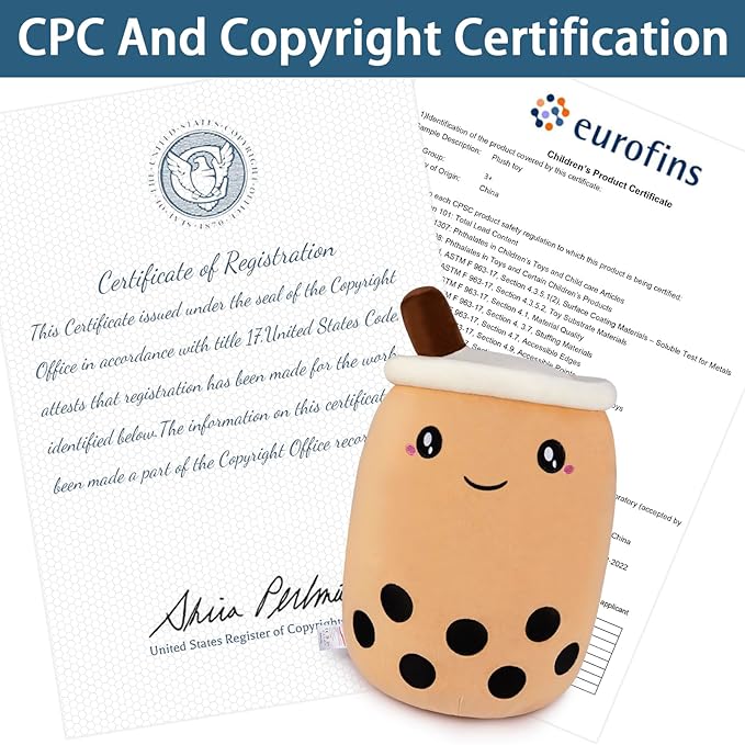 Niuniu Daddy Boba Plushies, 27.6 inches Jumbo Brown Bubble Tea Plush Toy with Big Eyes, Giant Soft Squishy Milk Tea Food Stuffed Animals for Kids, Huge Kawaii Cuddle Pillow