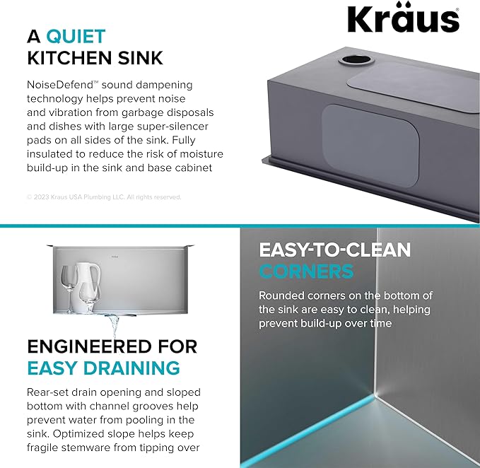 KRAUS Kore 21 Inch Undermount Workstation 16 Gauge Stainless Steel Double Bowl Stainless Steel Kitchen Sink with Accessories, KWU111-21