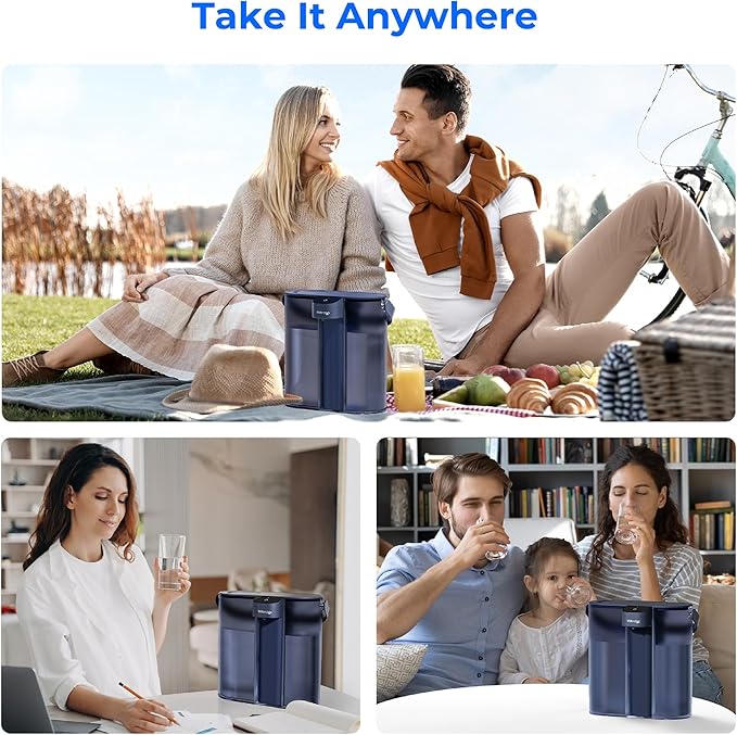 Waterdrop Compact Electric Water Filter Pitcher, Dispenser, 200-Gallon Water Filter for Fridge, NSF/ANSI 42&53&401, Reduce PFAS, Lead, Chlorine, 14-Cup, Blue, with 1 Filter, ๐๐จ๐๐ฌ ๐ง๐จ๐ญ Lower TDS