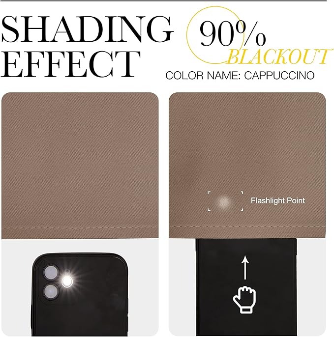 NICETOWN Blackout Window Curtains and Drapes for Kitchen, Window Treatment Thermal Insulated Solid Grommet Blackout Drapery Panels (Set of 2 Panels, 29 by 45 Inch, Cappuccino)