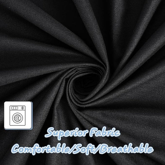 Hvqic Black Canopy Bed Curtains - 4 Corner Post Bed Curtains King Bed Curtains Lightproof Drapes Bed Canopy for Adults & Girls Bedroom Decoration(King,Black-Planet)