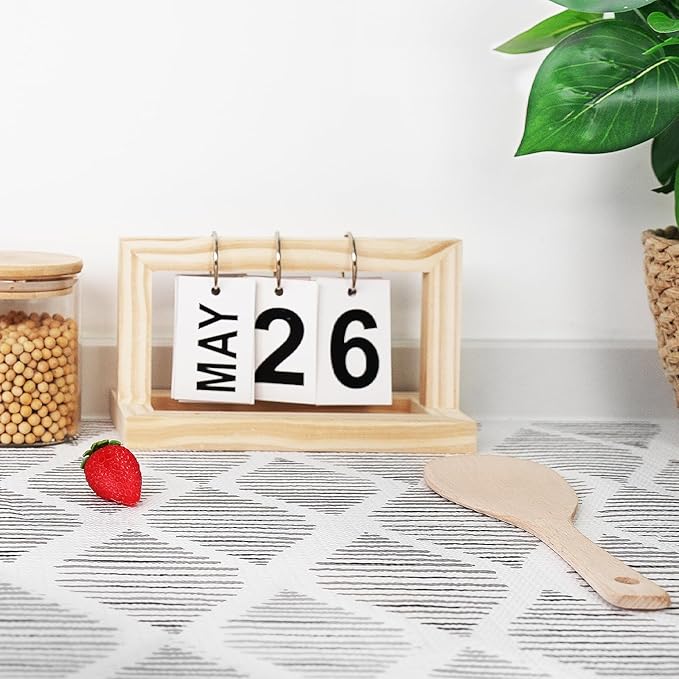 Shelf and Drawer Liner for Kitchen Cabinet,12 in x 30 FT Non-Adhesive Cabinet Liners for Shelves Non-Slip Waterproof Kitchen Drawer Liners Contact Paper Shelf Paper with Knife and Tape Measure