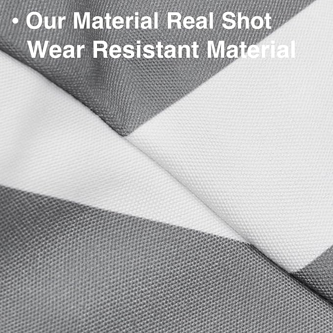 EXQ Home Kids Bean Bag Chairs Cover -Stuffed Animal Bean Bag Storage Grey and White Stripes-Zipper Bean Bag for Organizing Children Plush Toys Holiday Gift for Girl,Boys (2XL)