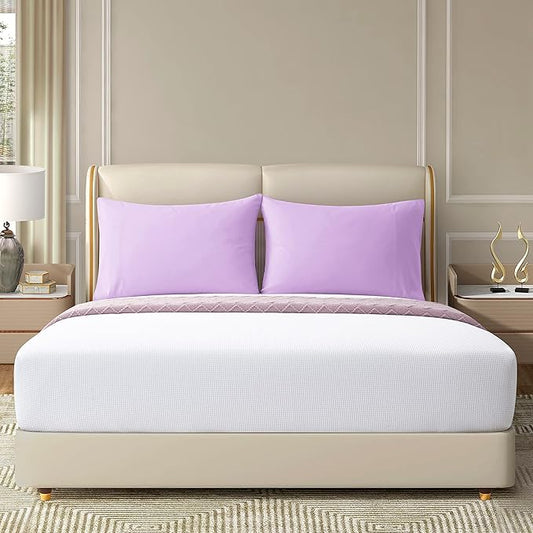 Toddler Pillow Cases Set of 2 Microfiber Travel Pillow Cases 14x20 Comfortable Not Shrink Soft Pillow Cases Light Purple Pillow Covers Envelope Style