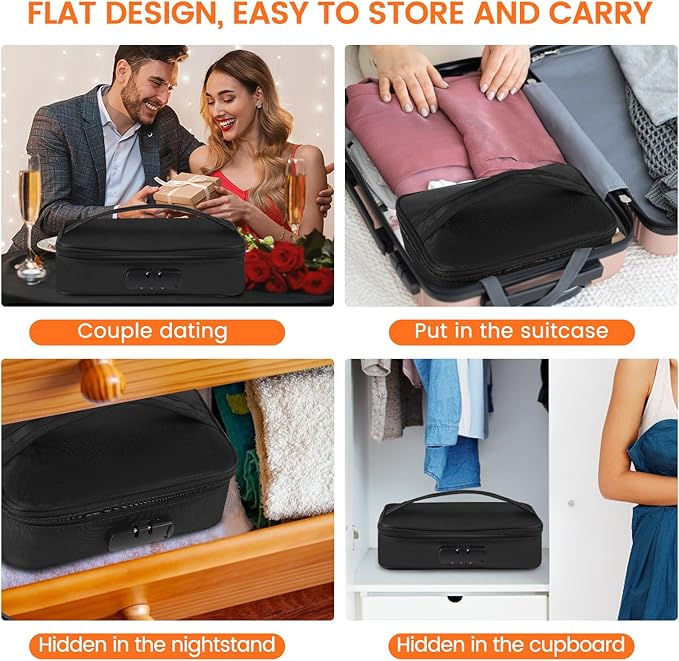 Discreet Lockable Storage Toy Bag Box Organizer Container