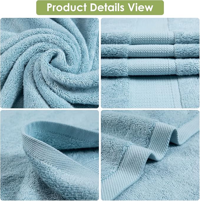 Extra Large Bath Towel Sheets for Body, Sensitive Skin, Adult Kids Baby Luxury Super Soft Highly Absorbent Oversized Towels 35" x 70" 1 Pack Aqua