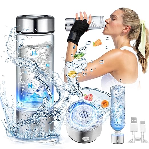 Hydrogen Water Bottle, 2024 Hydrogen Water Bottle Generator Improve Water in 3 Minutes, Hydrogen Water Machine with SPE PEM for Home, Travel, Office, Exercise, Daily Use
