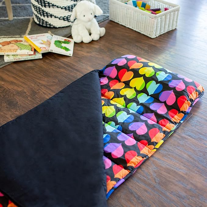 Wildkin Original Nap Mat with Reusable Pillow for Boys & Girls, Ideal for Sleepovers, Equipped with Hook & Loop Fastener, Made from Cotton Blend Materials - Nap Mat for Kids