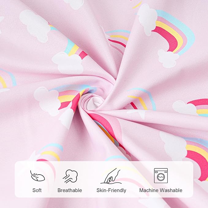 3 Pack Mini Crib Sheets, Premium Pack N Play Sheets for Boys Girls Neutral, Soft Breathable Baby Sheets Fit Pack N Play, Playard and Mini Crib Mattresses, Rainbow