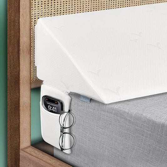 Wedge Pillow Headboard, Ultimate Comfort Bed Wedge Pillow for Headboard, Relaxation Bed Gap Filler for King(76"x10"x6"), Foam Pillow Wedge for Headboard Gap, Overall Bed Gap Filler.