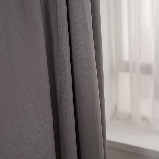 Mengersi Bed Canopy for Kids, Round Dome Kids Mosquito Net Indoor Outdoor Castle Hanging House Decoration Reading Nook (Dark Gray)