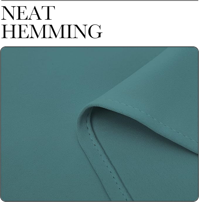 NICETOWN Bedroom Curtain Panels Blackout Draperies, Thermal Insulated Solid Grommet Blackout Curtains/Drapes (Sea Teal, One Pair, 55 by 68-inch)