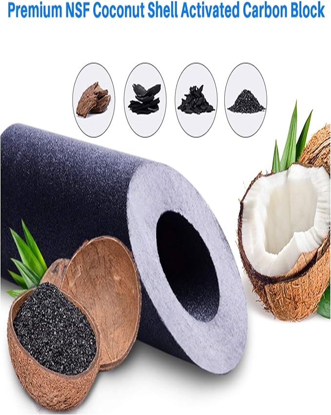 CFS – Carbon Block Water Filter Cartridges Compatible with SCWH-5 HF-150A, HF-160, HF-360A, and HF-365 Models – Removes Bad Taste – Under-Sink Water Filter Replacement Cartridge – 5 Micron (2 Pack)