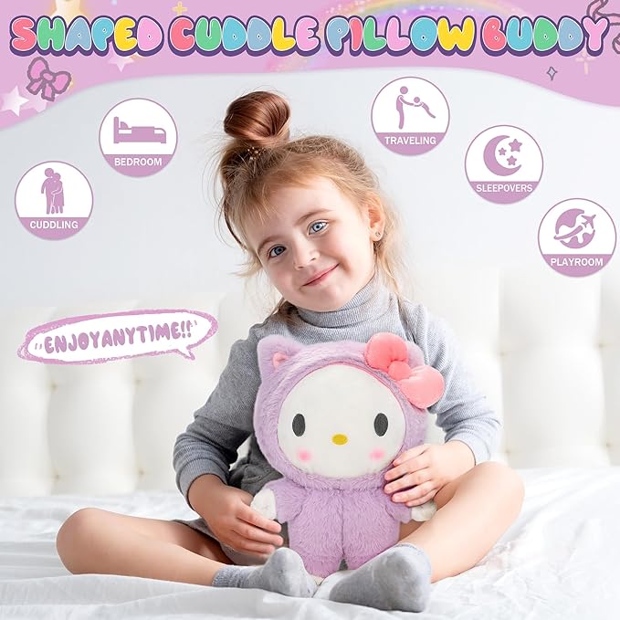 Cute Plushie Plush Toys - Soft Cat Soft Plush Pillow, Cute Plush Toy for Kids Girls Fans, Soft Animal Figure Kids Gifts and Birthday Gifts