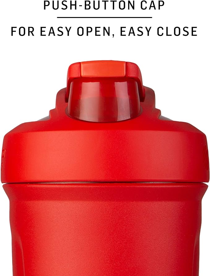 BlenderBottle 24-Ounce Stainless Steel Shaker Cup Bundle with Wire Whisk, Pink and Black