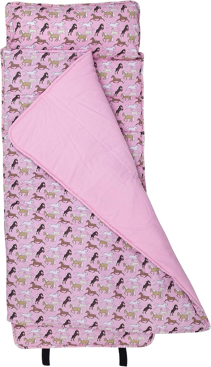 Wildkin Original Nap Mat with Reusable Pillow for Boys & Girls, Ideal for Sleepovers, Equipped with Hook & Loop Fastener, Made from Cotton Blend Materials - Nap Mat for Kids