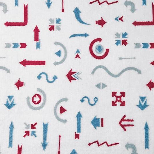 DaysU Plush Flannel Baby Blanket Super-Soft Lightweight, Embroidered Fleece Baby Blanket for Boys and Girls, Bed Throws for Baby Crib and Toddler Bed, Arrow, 30”x40”