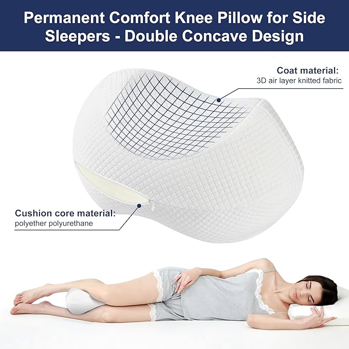 Memory Cotton Slow Rebound Beautiful Leg Pillow Clip Leg Pillow(White)